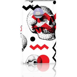 👉 Telefoon hoes rood Telefoonhoesje met Naam Motorola Moto G5 Skull Red 8718894959497