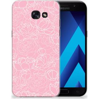 👉 Wit Samsung Galaxy A5 2017 TPU Case White Flowers 8718894961629