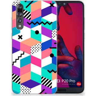 👉 Huawei P20 Pro TPU Hoesje Design Blocks Colorful 8718894965948