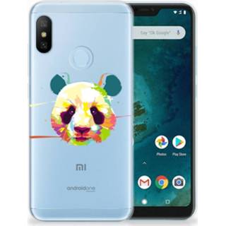 👉 Xiaomi Mi A2 Lite Telefoonhoesje met Naam Panda Color