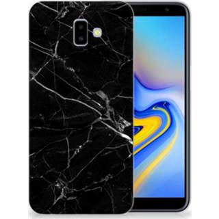 👉 Samsung Galaxy J6 Plus (2018) TPU Siliconen Hoesje Marmer Zwart - Origineel Cadeau Vader