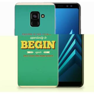 👉 Siliconen hoesje Samsung Galaxy A8 (2018) met naam Quote Begin 8720091474703