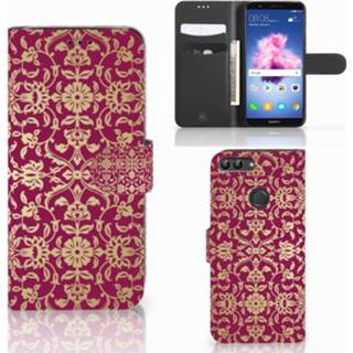 👉 Portemonnee roze Wallet Case Huawei P Smart Barok 8718894985663