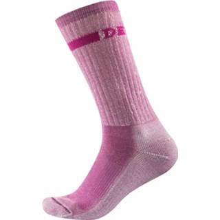 👉 Devold - Women's Outdoor Medium Sock - Merinosokken maat 35-37, roze/grijs