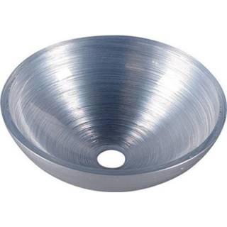 👉 Waskom glas zilver Sapho Murano Rond 40x14 cm 8590913865206