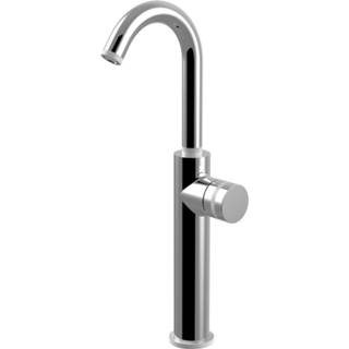 👉 Wastafelkraan chroom mengkraan met clickwaste giulini opbouw knop keramisch standaard perlator Sanimex Eenknops Hoog Draaibare Uitloop Pop Up 8029270189866