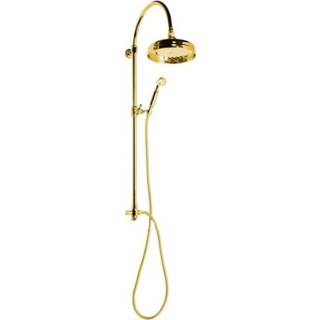 👉 Regendouche goud messing antea opbouw keramisch rond Opbouwset Sapho Retro (excl. douchekraan) 8590913860249