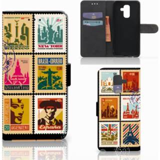 👉 Flip cover Samsung Galaxy A6 Plus 2018 Postzegels 8718894707982