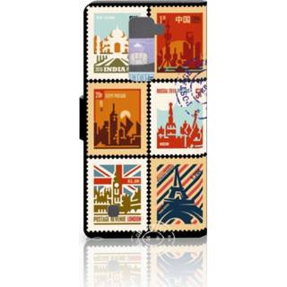👉 Flip cover LG K10 2015 Postzegels 8718894723470