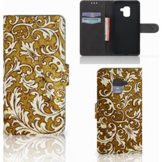 👉 Portemonnee goud Wallet Case Samsung Galaxy A8 2018 Barok 8718894743102