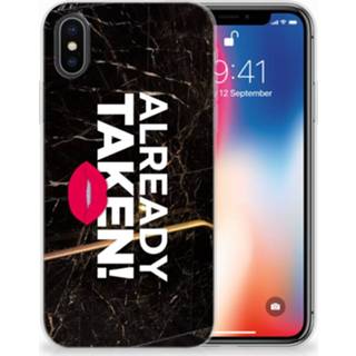 👉 Zwart x XS Apple iPhone | TPU Hoesje Design Already Taken Black 8718894744109