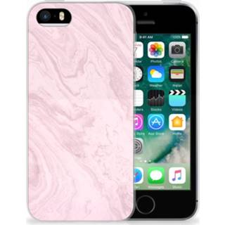 👉 Siliconen hoesje roze Apple iPhone SE | 5S TPU Marble Pink 8718894751916