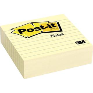 👉 Houten blok geel Post-it Notes, ft 100 x mm, geel, gelijnd, van 300 vel 21200502040
