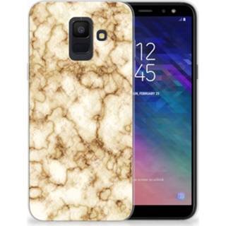 👉 Siliconen hoesje goud marmer Samsung Galaxy A6 (2018) TPU 8718894786987