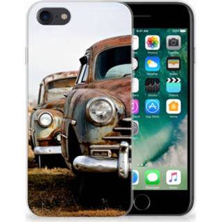 👉 Siliconen hoesje Apple iPhone 7 | 8 met foto Vintage Auto 8718894792544