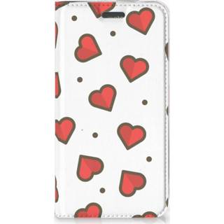 Motorola Moto C Plus Hoesje met Magneet Hearts 8718894796726