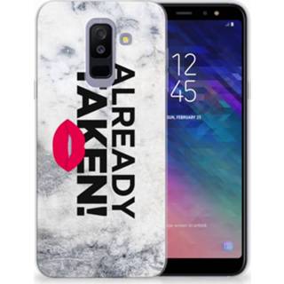 👉 Siliconen hoesje wit Samsung Galaxy A6 Plus (2018) met naam Already Taken White 8718894808597