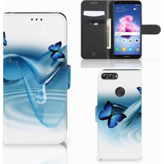 👉 Telefoon hoes Huawei P Smart Telefoonhoesje met Pasjes Vlinders 8718894815083