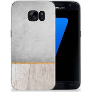 👉 Bumper hoesje Samsung Galaxy S7 Wood Concrete 8718894816134