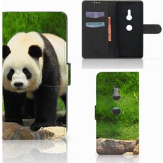 👉 Telefoon hoes Sony Xperia XZ3 Telefoonhoesje met Pasjes Panda 8718894829585