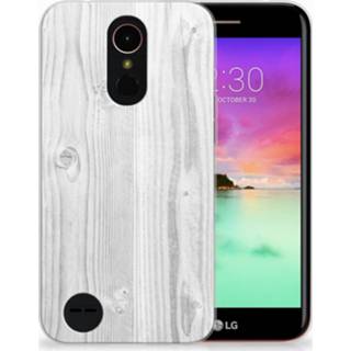 👉 Bumper hoesje wit LG K10 2017 White Wood 8718894837344