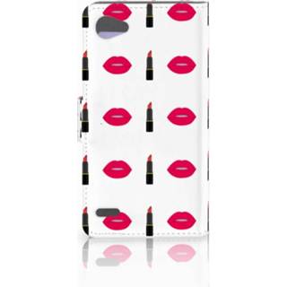👉 Lippen stift LG Q6 | Plus Telefoon Hoesje Lipstick Kiss 8718894838372