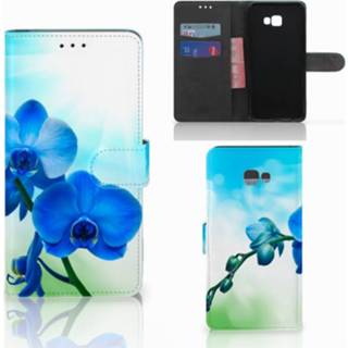 👉 Orch idee blauw Samsung Galaxy J4 Plus (2018) Hoesje Orchidee 8718894861424