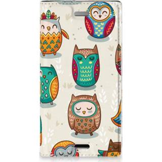 👉 Sony Xperia XZ1 Compact Hoesje maken Vrolijke Uilen 8718894865989