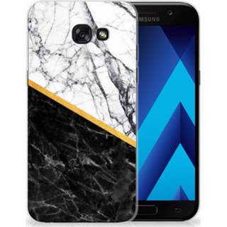 👉 Siliconen hoesje marmer zwart wit Samsung Galaxy A5 2017 TPU 8718894878316