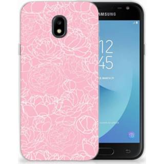 Wit Samsung Galaxy J3 2017 TPU Case White Flowers 8718894895832