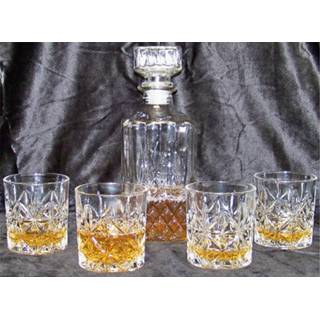 Karaf Whiskeyset - met 4 glazen 8719001012326