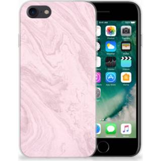 👉 Siliconen hoesje roze Apple iPhone 7 | 8 TPU Marble Pink 8718894911525