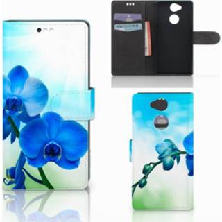 👉 Orch idee blauw Sony Xperia XA2 Hoesje Orchidee 8718894917169