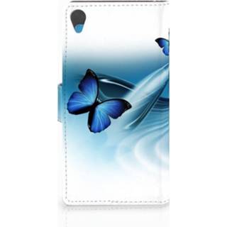 👉 Telefoon hoes Sony Xperia Z3 Telefoonhoesje met Pasjes Vlinders 8718894177464
