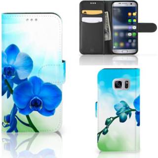 👉 Orch idee blauw Samsung Galaxy S7 Hoesje Orchidee 8718894215272