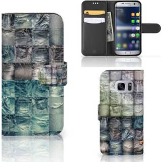 👉 Portemonnee Wallet Case met Pasjes Samsung Galaxy S7 Spijkerbroeken 8718894215999