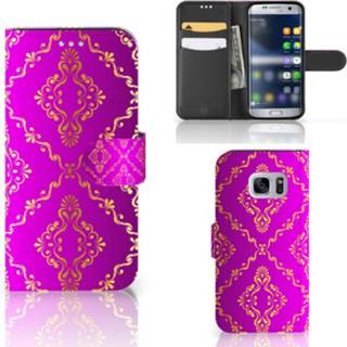 👉 Portemonnee roze Wallet Case Samsung Galaxy S7 Barok 8718894216156