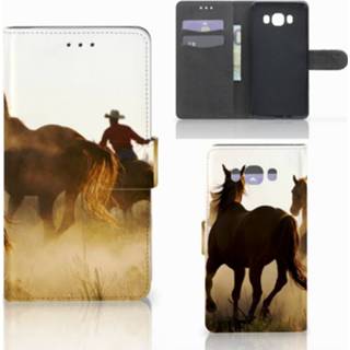 👉 Telefoon hoes Samsung Galaxy J7 2016 Telefoonhoesje met Pasjes Design Cowboy 8718894231401