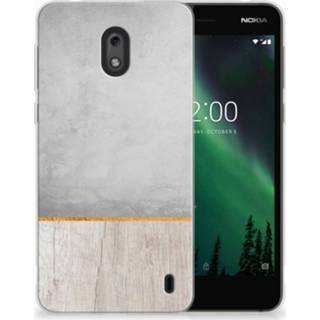 👉 Bumper hoesje Nokia 2 Wood Concrete 8718894351413