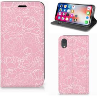 👉 Wit Apple iPhone Xr Smart Cover White Flowers 8718894365816