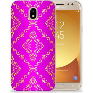 👉 Siliconen hoesje roze Samsung Galaxy J5 2017 Barok 8718894414255