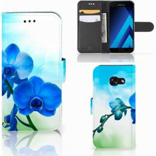 👉 Orch idee blauw Samsung Galaxy A3 2017 Hoesje Orchidee 8718894420836