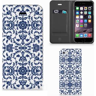 👉 Blauw Apple iPhone 6 | 6s Smart Cover Flower Blue 8718894428573