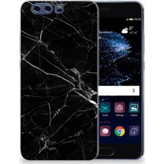 👉 Siliconen hoesje marmer zwart Huawei P10 Plus TPU 8718894471043