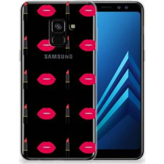 👉 Lippen stift Samsung Galaxy A8 (2018) TPU bumper Lipstick Kiss 8718894471463