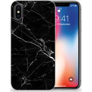 👉 Siliconen hoesje marmer x XS zwart Apple iPhone | TPU 8718894490068