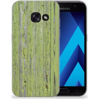 👉 Bumper hoesje donkergroen Samsung Galaxy A3 2017 Green Wood 8718894969526