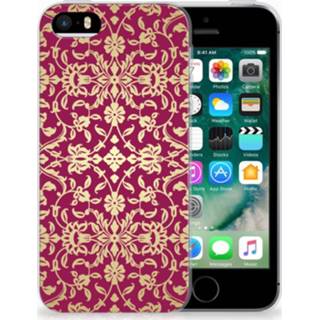 👉 Siliconen hoesje roze Apple iPhone SE | 5S Barok Pink 8718894971802