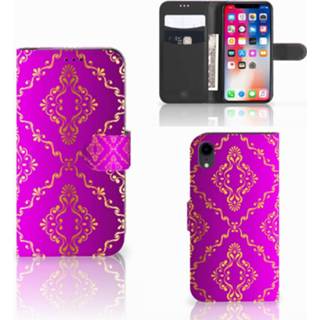 👉 Portemonnee roze Wallet Case Apple iPhone Xr Barok 8718894982242