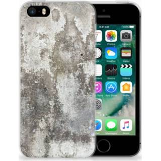 👉 Apple iPhone SE | 5S TPU Siliconen Hoesje Beton Print